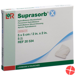 Suprasorb X Wundverband Hydrobalance 5x5cm Steril 5 Stück