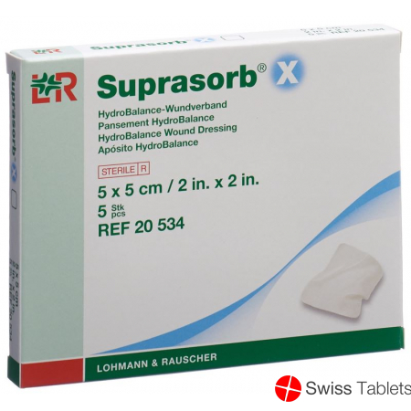 Suprasorb X Wundverband Hydrobalance 5x5cm Steril 5 Stück buy online
