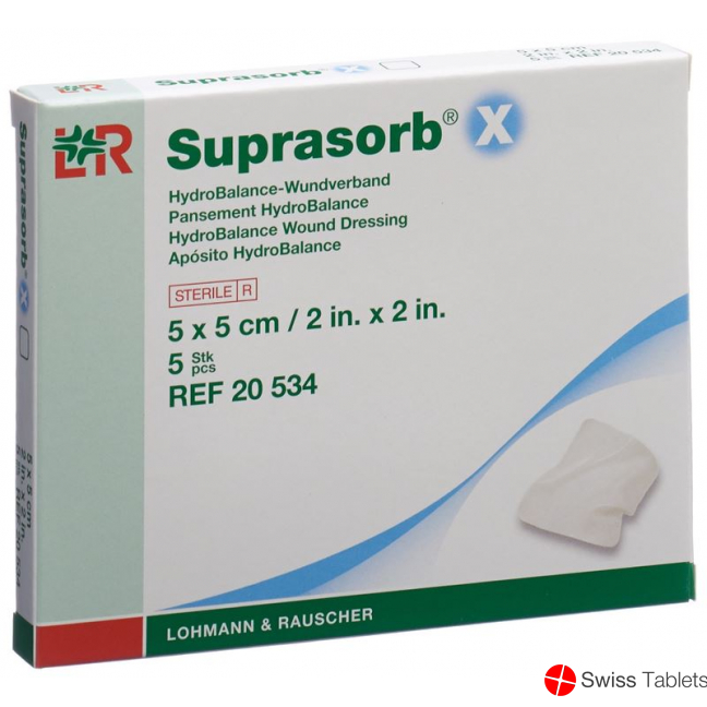 Suprasorb X Wundverband Hydrobalance 5x5cm Steril 5 Stück buy online