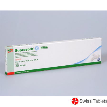 Suprasorb X + Phmb Tamponad Hydr 2x21cm Steril 5 Stück buy online