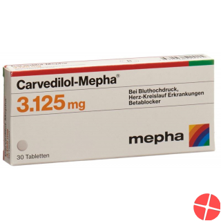 Carvedilol Mepha Tabletten 3.125mg 30 Stück