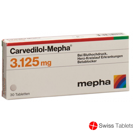 Carvedilol Mepha Tabletten 3.125mg 30 Stück buy online