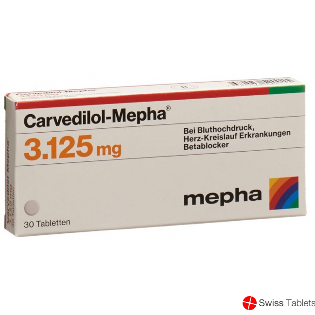 Carvedilol Mepha Tabletten 3.125mg 30 Stück buy online