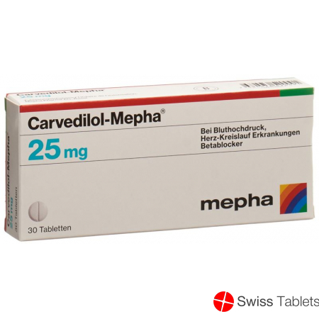 Carvedilol Mepha Tabletten 25mg 30 Stück buy online