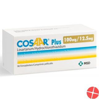 Cosaar Plus Filmtabletten 100/12.5 98 Stück Cosaar Plus Filmtabletten 100/12.5 98 Stück