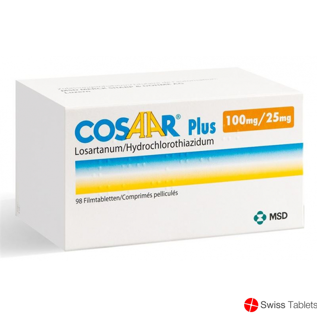Cosaar Plus Filmtabletten 100/25 98 Stück buy online