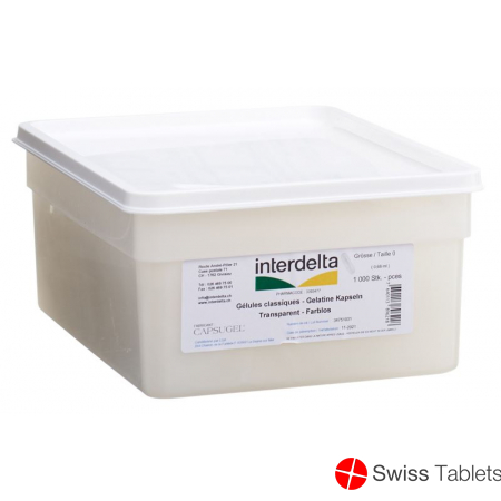 Gelatine Kapseln 0 Transparent Interdelta 1000 Stück buy online