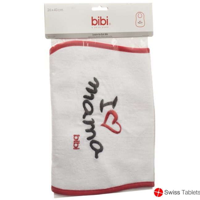 Bibi Lätzchen Mama Rot Klettverschluss buy online