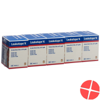 Leukotape K Pflasterbinde 5mx5cm Hautfarbig 5 Stück
