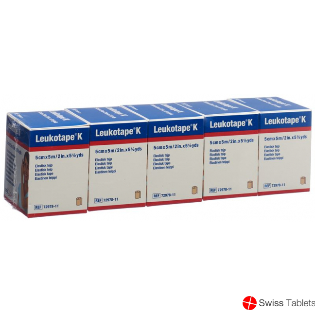 Leukotape K Pflasterbinde 5mx5cm Hautfarbig 5 Stück buy online