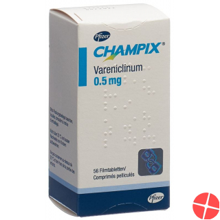Champix Filmtabletten 0.5mg 56 Stück Champix Filmtabletten 0.5mg 56 Stück