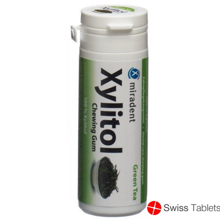 Miradent Xylitol Zahnpflege Kaugummi Gr Tee 30 Stück buy online