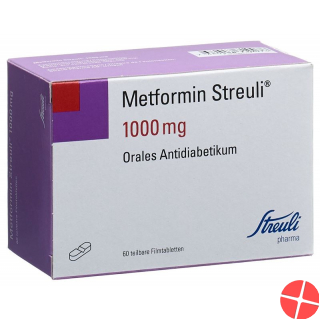 Metformin Streuli Filmtabletten 1000mg 60 Stück