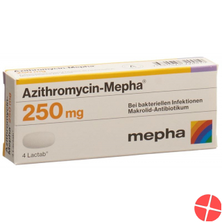 Azithromycin Mepha 250 Lactabs 250mg 4 Stück