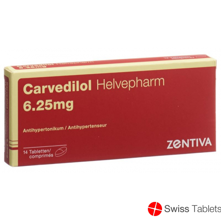 Carvedilol Helvepharm Tabletten 6.25mg 14 Stück buy online