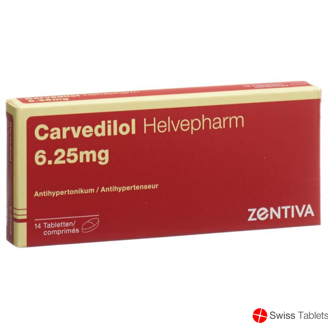 Carvedilol Helvepharm Tabletten 6.25mg 14 Stück buy online