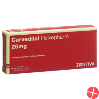 Carvedilol Helvepharm Tabletten 25mg 30 Stück