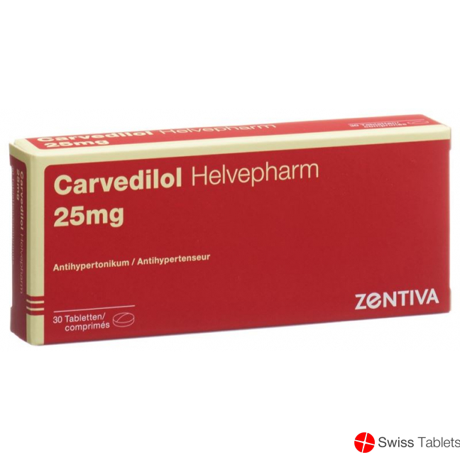 Carvedilol Helvepharm Tabletten 25mg 30 Stück buy online