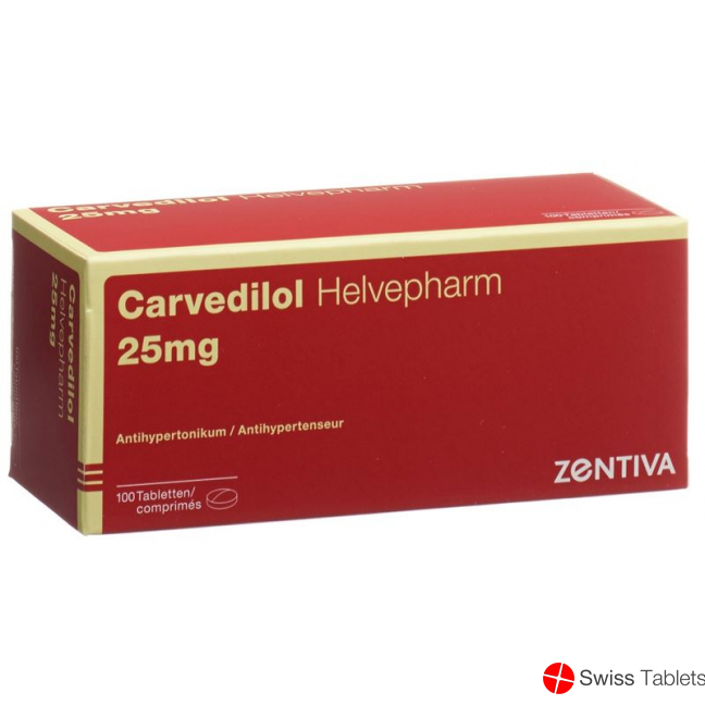 Carvedilol Helvepharm Tabletten 25mg 100 Stück buy online