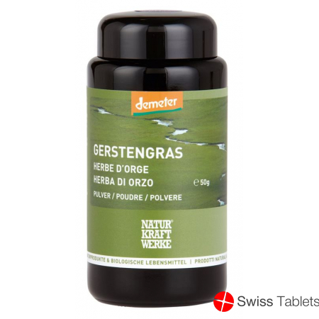 Naturkraftwerke Gerstengras Pulver Demeter 50g buy online