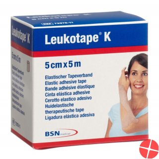 Leukotape K elastischer Tapeverband 5m x 5cm Hautfarbig