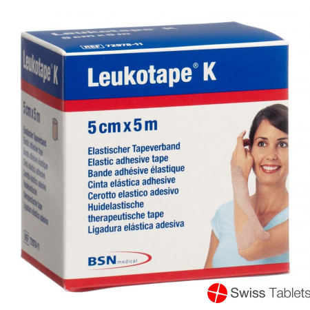 Leukotape K elastischer Tapeverband 5m x 5cm Hautfarbig buy online
