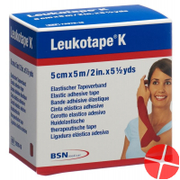 Leukotape K elastischer Tapeverband 5m x 5cm Rot