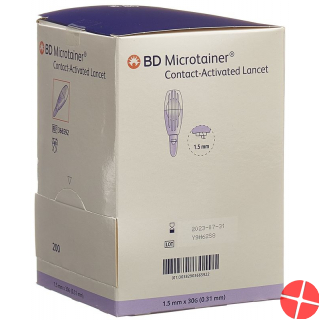 BD Microtainer Lanzetten 30g x 1.5mm Lila 200 Stück