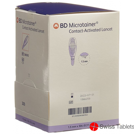 BD Microtainer Lanzetten 30g x 1.5mm Lila 200 Stück buy online