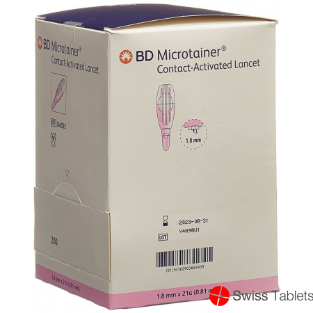 BD Microtainer Lanzetten 1.8mm x 21g Pink 200 Stück buy online