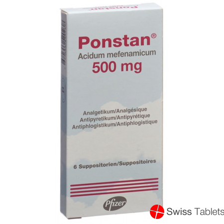 Ponstan Zäpfchen 500mg Erwachsene 6 Stück buy online