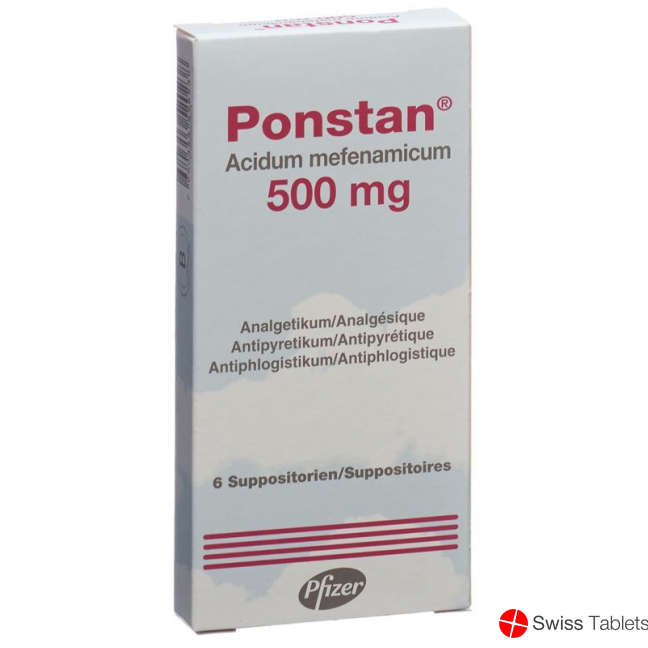 Ponstan Zäpfchen 500mg Erwachsene 6 Stück buy online