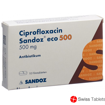 Ciprofloxacin Sandoz Eco Filmtabletten 500mg 10 Stück buy online