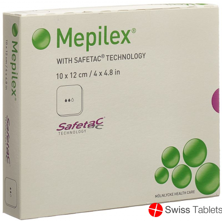 Mepilex Schaumverband Safetac 10x12cm Silik 5 Stück buy online