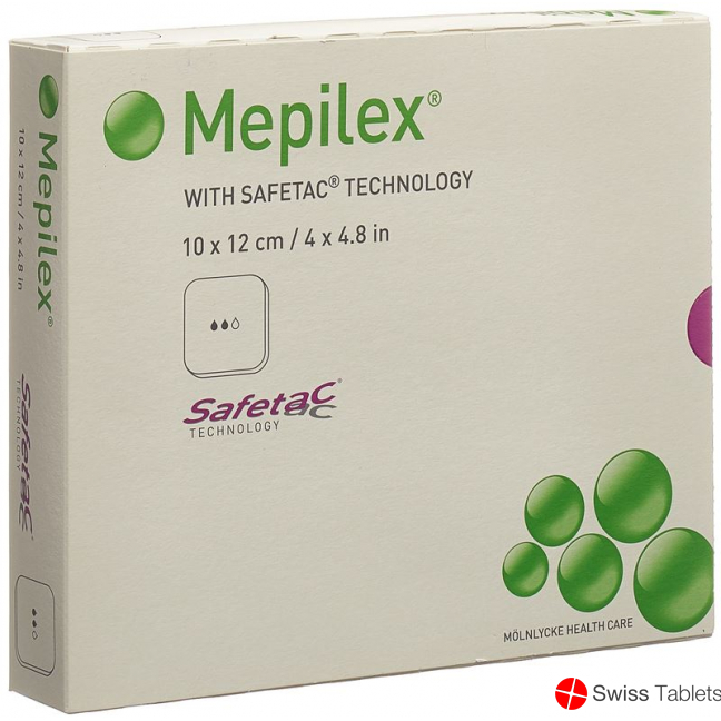 Mepilex Schaumverband Safetac 10x12cm Silik 5 Stück buy online