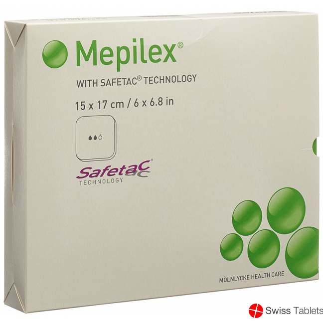 Mepilex Safetac XT Schaumverband 15x17cm Silikon 5 Stück buy online