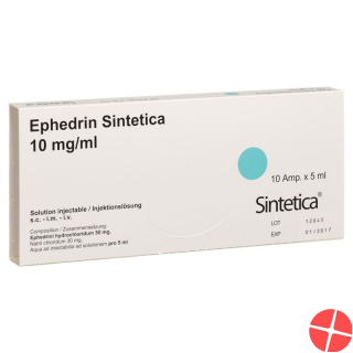 Ephedrin Sintetica Injektionslösung 50mg/5ml 10 Ampullen 5ml