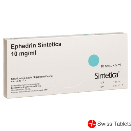 Ephedrin Sintetica Injektionslösung 50mg/5ml 10 Ampullen 5ml buy online