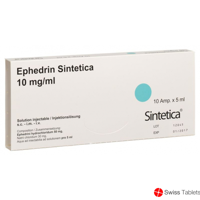 Ephedrin Sintetica Injektionslösung 50mg/5ml 10 Ampullen 5ml buy online