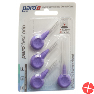 Paro Flexi Grip 8mm Mittel-Grob Violett 4 Stück