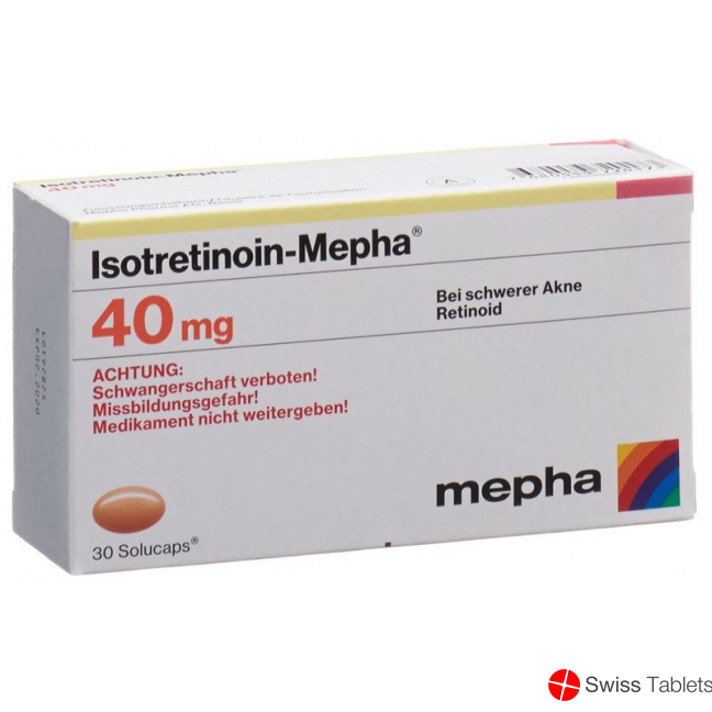 Isotretinoin Mepha Solucaps 40mg 30 Stück buy online