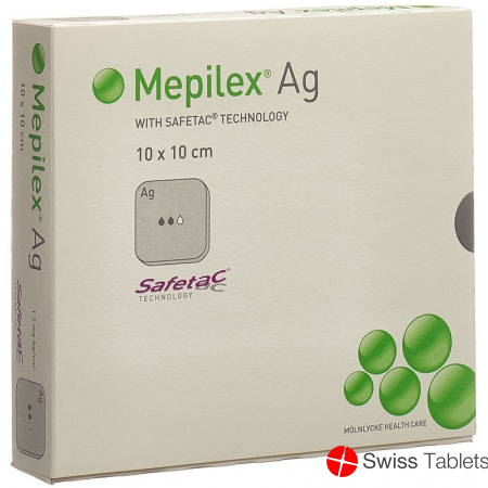 Mepilex Ag Schaumverband Safetac 10x10cm Sil 5 Stück buy online