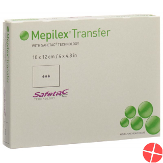 Mepilex Transfer Safetac Drainageverband 10x12cm Silikon 5 Stück
