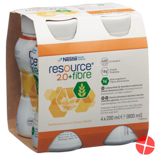 Resource 2.0 Fibre Drink Vanille 4x 200ml