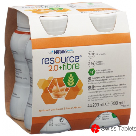 Resource 2.0 Fibre Drink Aprikose 4x 200ml buy online
