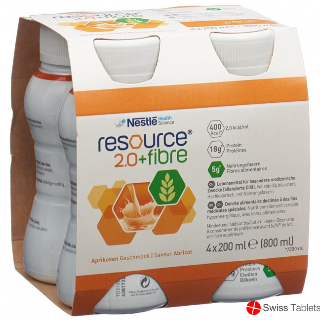Resource 2.0 Fibre Drink Aprikose 4x 200ml buy online
