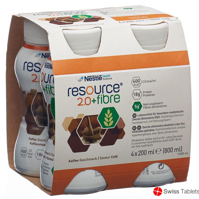 Resource 2.0 Fibre Drink Kaffee 4x 200ml buy online