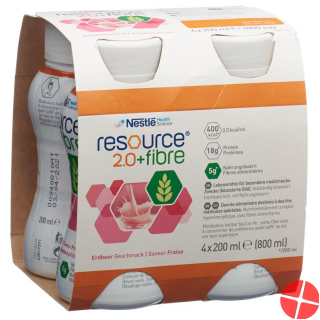 Resource 2.0 Fibre Drink Erdbeer 4x 200ml