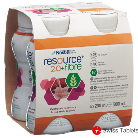 Resource 2.0 Fibre Drink Sommerfrüchte 4x 200ml buy online
