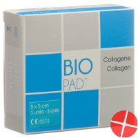 Biopad Collagen Pad Wundauflage 5x5cm 3 Stück